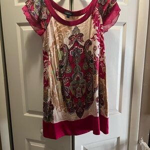 Bebe Y2K cocktail evening dress 100%silk paisley vintage party